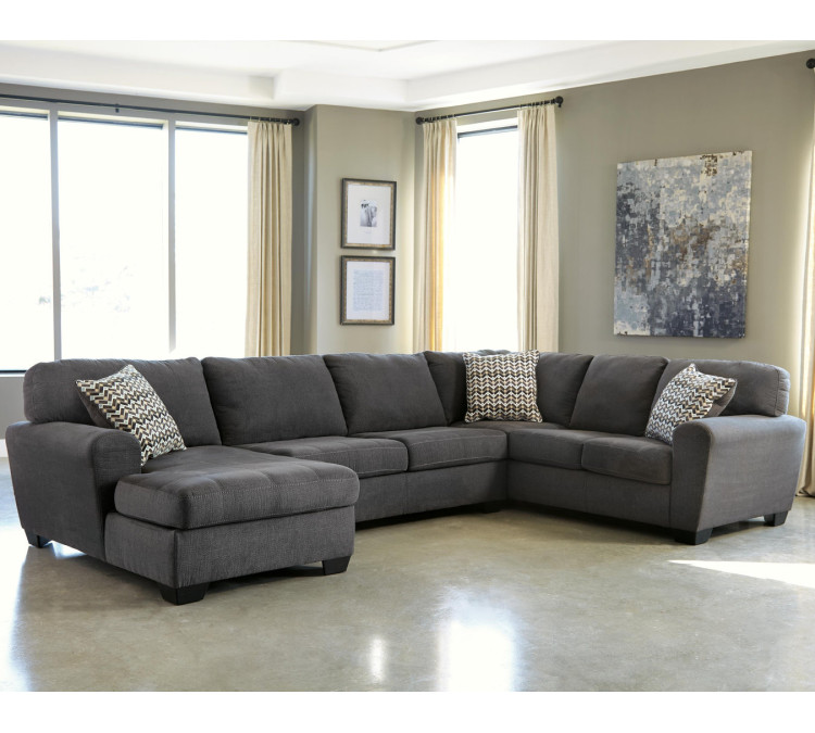 Ambee 3-Piece Sectional with Chaise - Slate