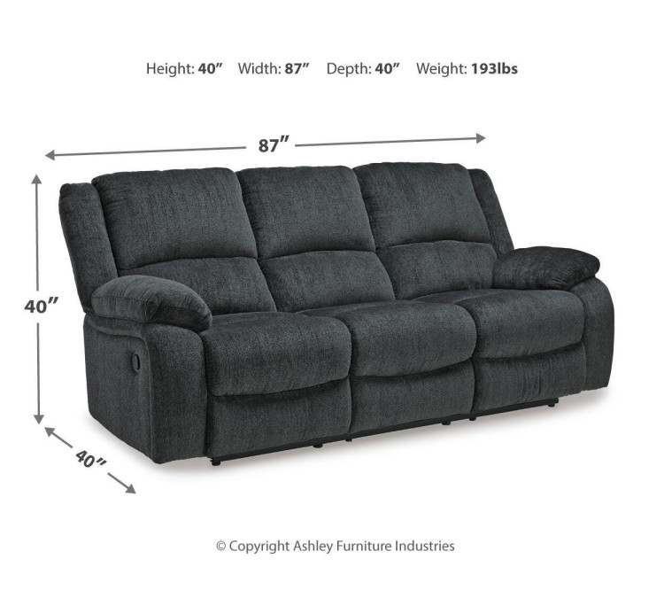 Draycoll Reclining Sofa - Slate