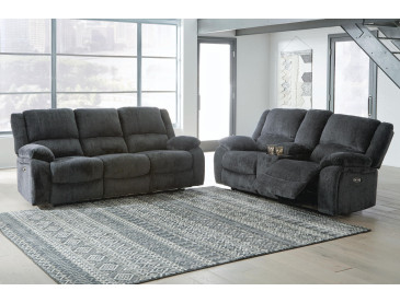 Draycoll Sofa and Loveseat - Slate