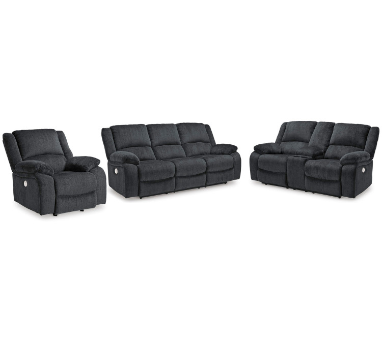 Draycoll Sofa, Loveseat and Recliner - Slate