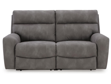 Next-Gen Durapella 2-Piece Power Reclining Sectional Loveseat - Slate