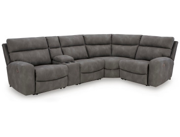 Next-Gen Durapella 5-Piece Power Reclining Sectional - Slate