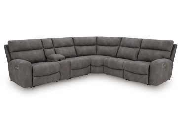 Next-Gen Durapella 6-Piece Power Reclining Sectional - Slate