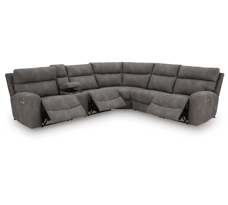 Next-Gen Durapella 6-Piece Power Reclining Sectional - Slate