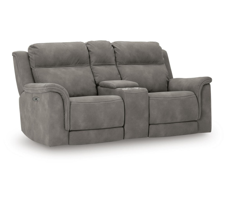 Next-Gen Durapella Power Reclining Loveseat with Console - Slate
