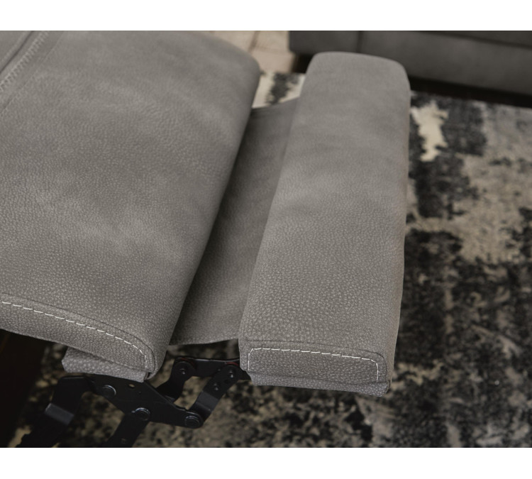 Next-Gen Durapella Power Reclining Loveseat with Console - Slate