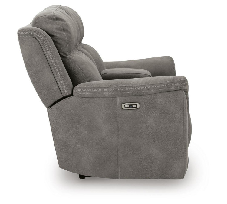 Next-Gen Durapella Power Reclining Loveseat with Console - Slate