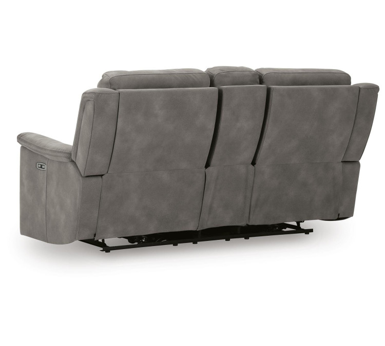 Next-Gen Durapella Power Reclining Loveseat with Console - Slate