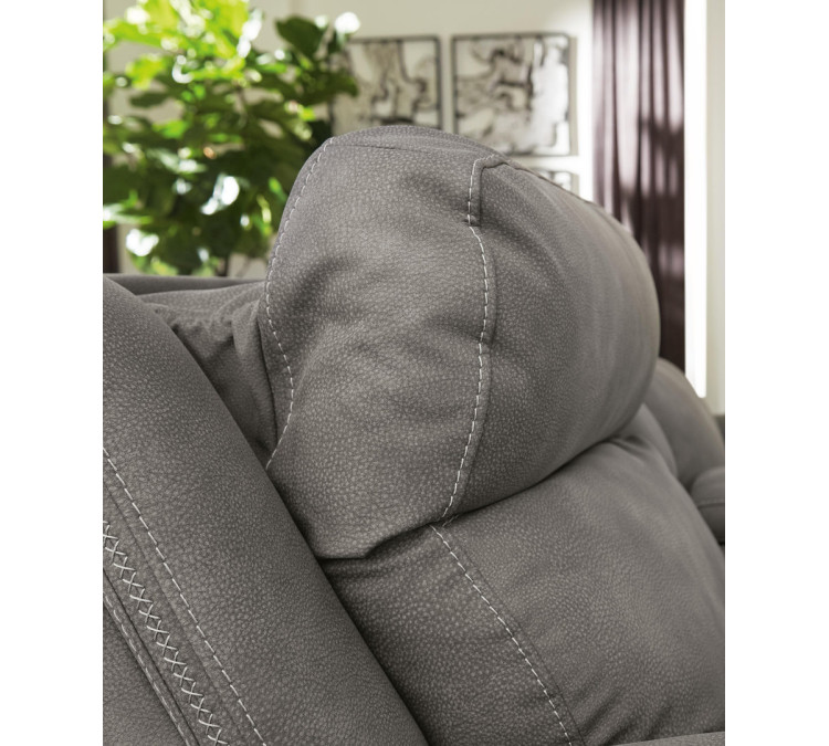 Next-Gen Durapella Power Reclining Loveseat with Console - Slate
