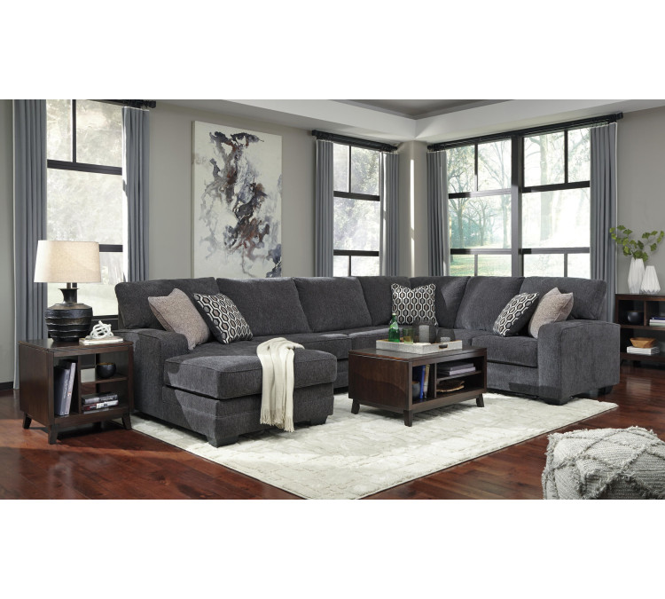 Tracling 3-Piece Sectional with Chaise - Slate