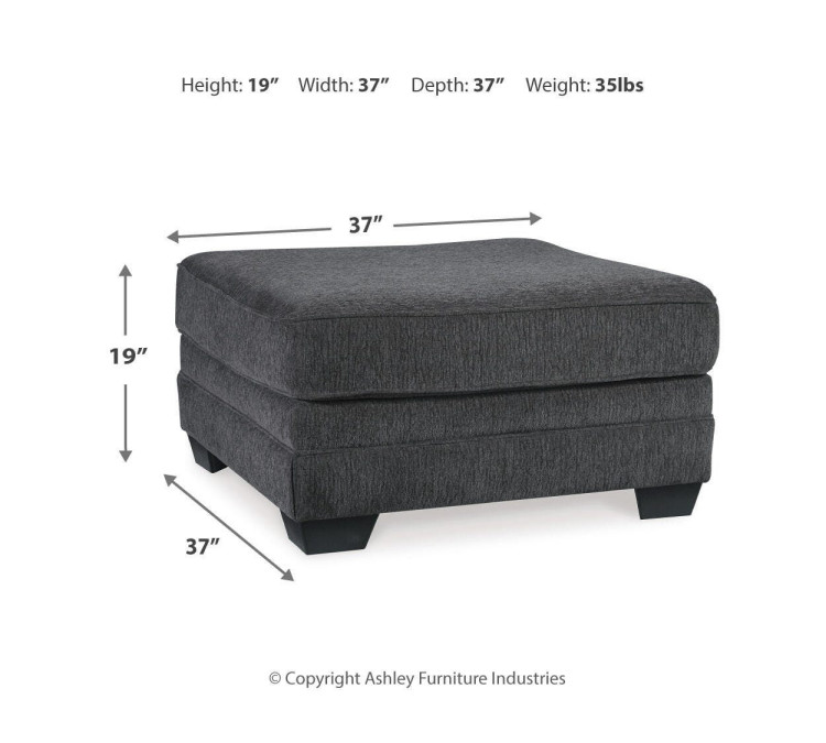 Tracling Oversized Ottoman - Slate