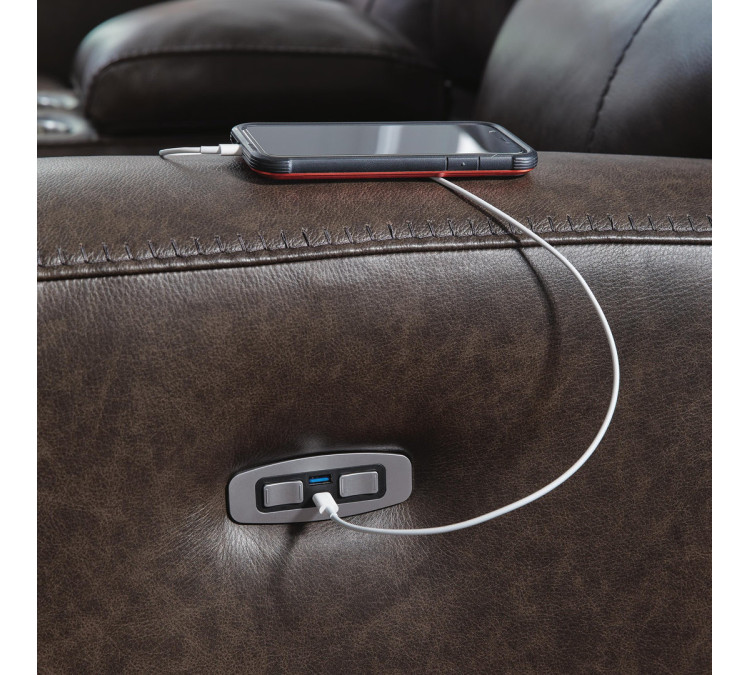 Beadel Power Reclining Sofa - Smoke