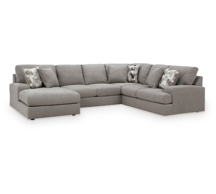Lindon 3-Piece Sectional with Chaise - Smoke