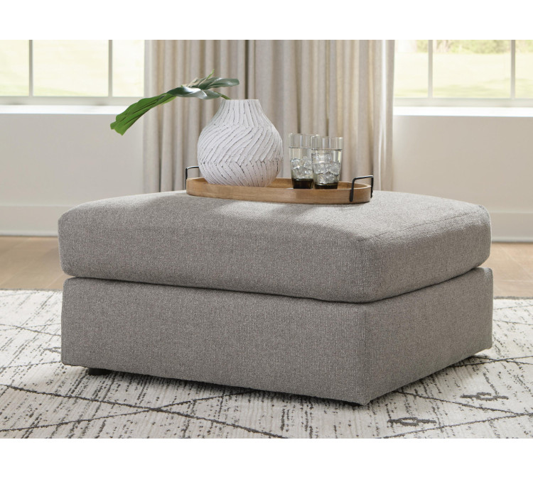 Lindon Oversized Accent Ottoman - Smoke