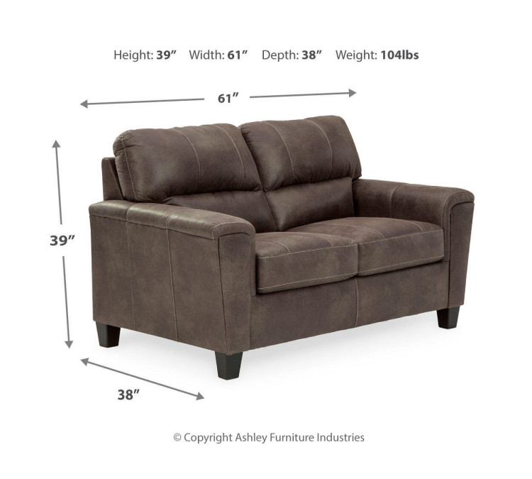 Navi Loveseat - Smoke