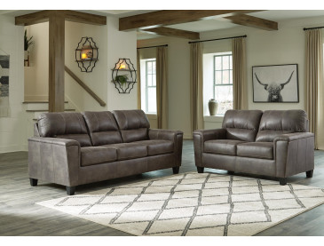 Navi Sofa and Loveseat - Smoke