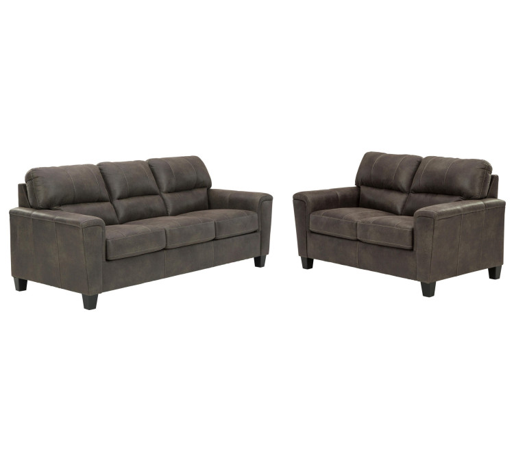Navi Sofa and Loveseat - Smoke