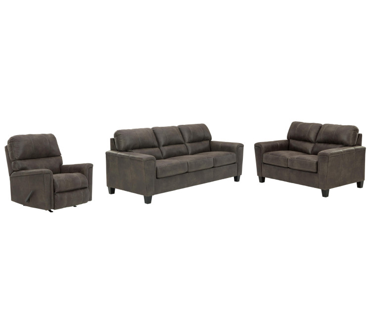 Navi Sofa, Loveseat and Recliner - Smoke