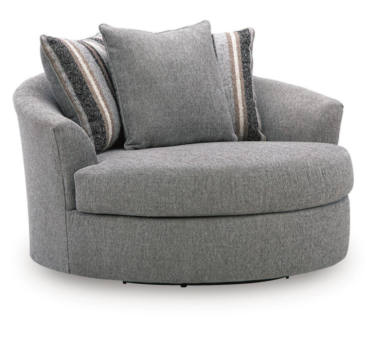 Ellington Pike Oversized Swivel Accent Chair - Smolder