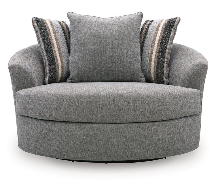 Ellington Pike Oversized Swivel Accent Chair - Smolder