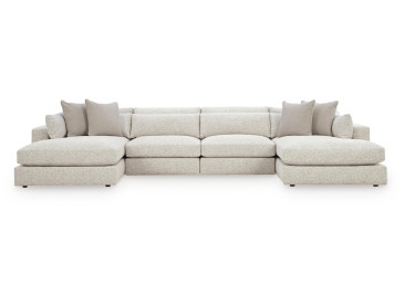 Stonecroft Manor 4-Piece Double Chaise Sectional - Snowstone