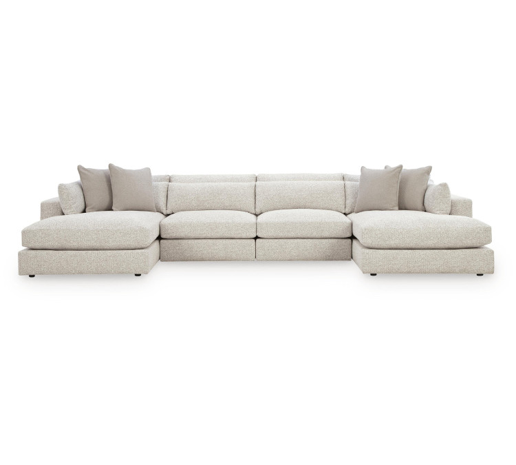 Stonecroft Manor 4-Piece Double Chaise Sectional - Snowstone