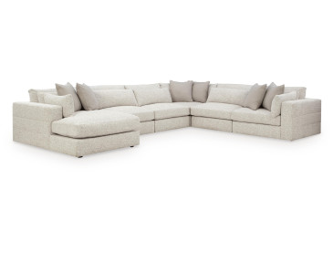 Stonecroft Manor 6-Piece Sectional with Chaise - Snowstone