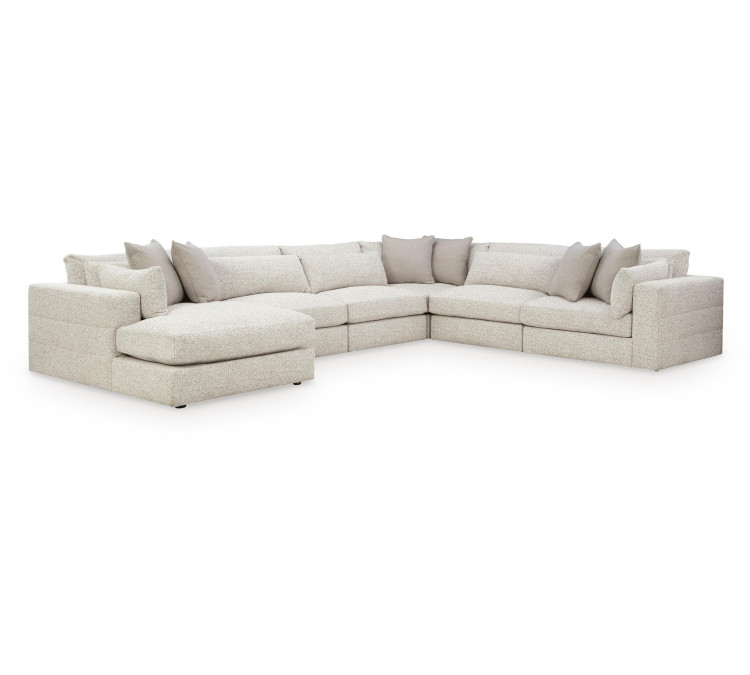 Stonecroft Manor 6-Piece Sectional with Chaise - Snowstone