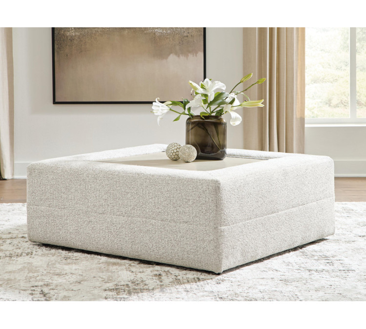Stonecroft Manor Oversized Accent Ottoman - Snowstone