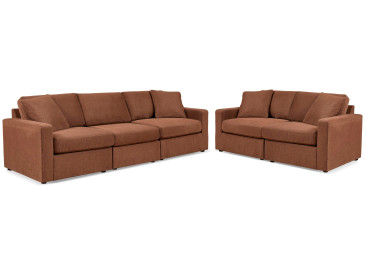 Modmax Sofa and Loveseat - Spice