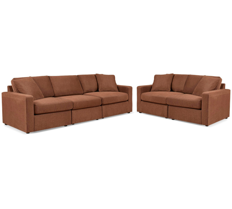 Modmax Sofa and Loveseat - Spice