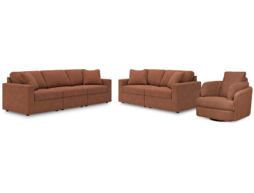 Modmax Sofa, Loveseat and Recliner - Spice