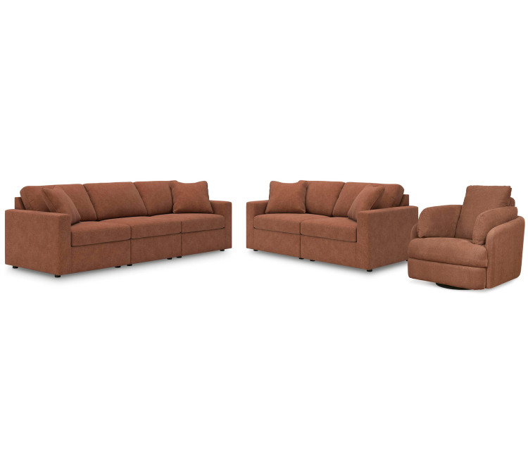 Modmax Sofa, Loveseat and Recliner - Spice