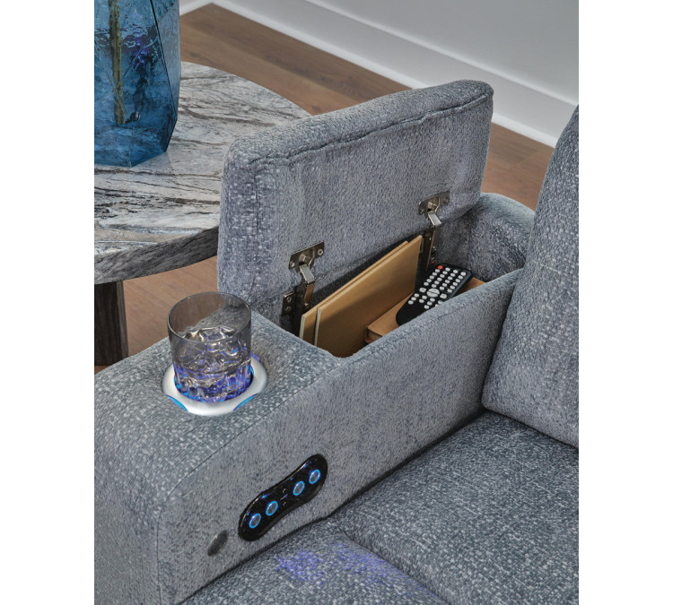 Forest Lake Power Reclining Sofa - Steel