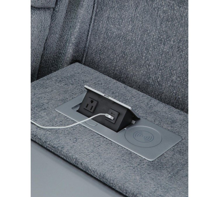 Forest Lake Power Reclining Sofa - Steel