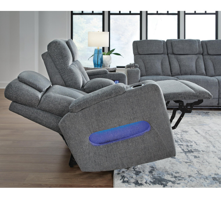 Forest Lake Sofa and Loveseat - Steel