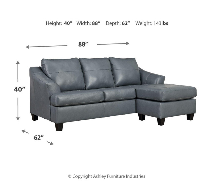 Genoa Sofa Chaise - Steel