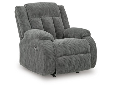 Greely Bend Power Recliner - Steel
