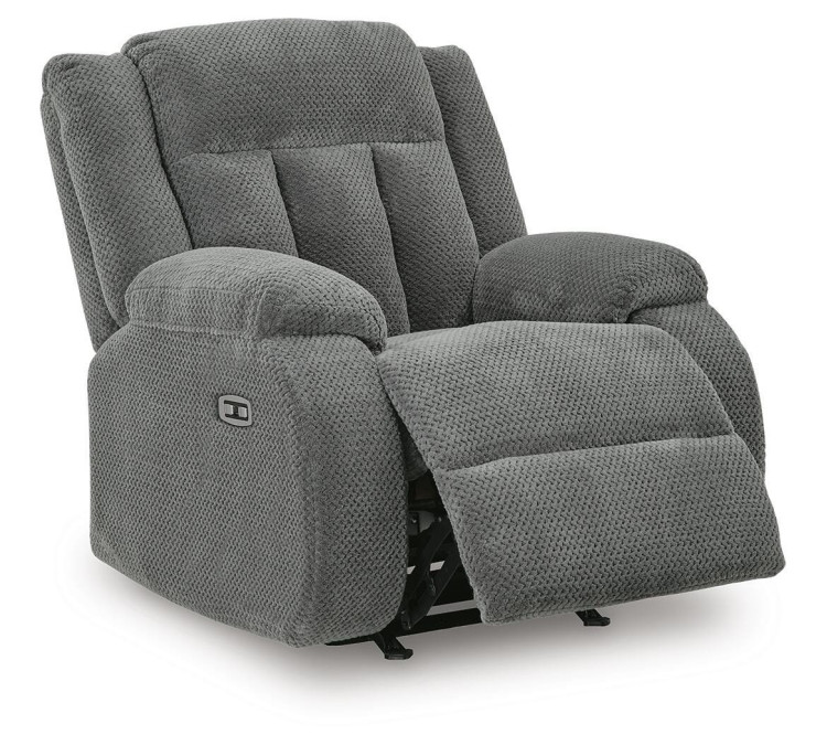 Greely Bend Power Recliner - Steel