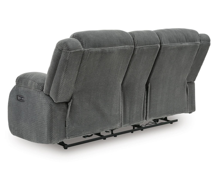 Greely Bend Power Reclining Loveseat with Console - Steel
