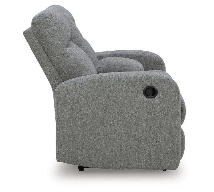 Moreau Place Reclining Loveseat with Console - Sterling
