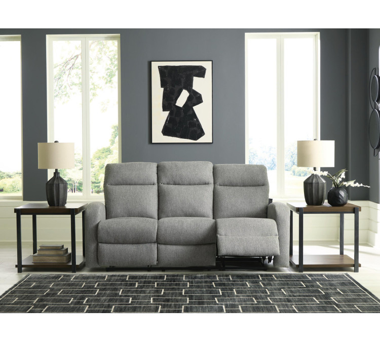 Moreau Place Reclining Sofa - Sterling