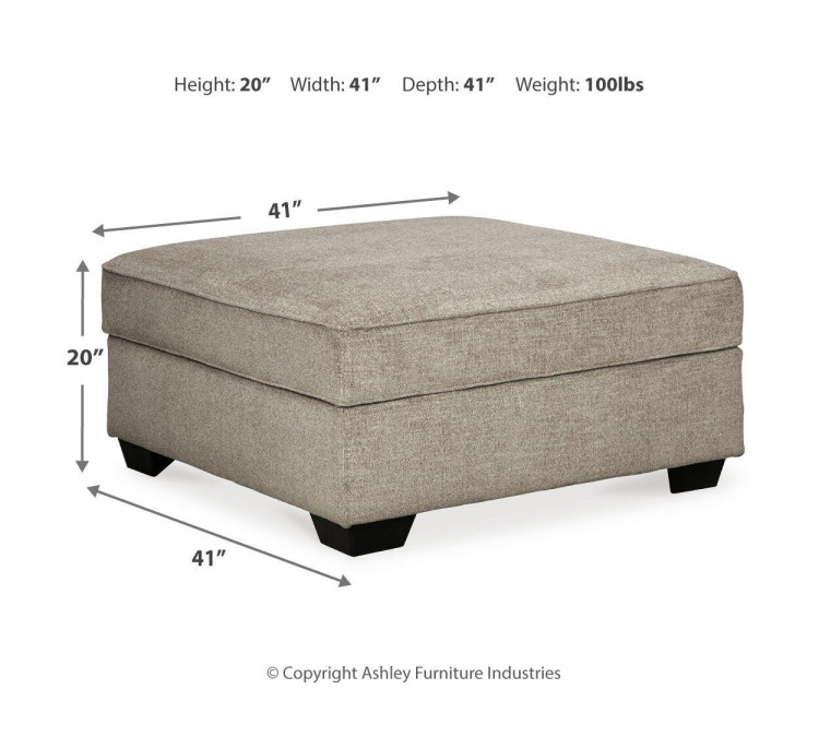 Bovarian Ottoman - Stone