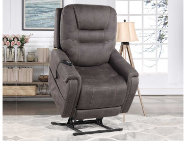 Brisbane Power Lift Chair w/Three Heat Zones - Stone