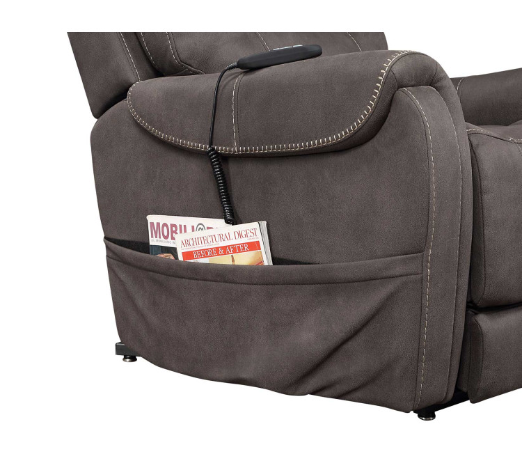 Brisbane Power Lift Chair w/Three Heat Zones - Stone