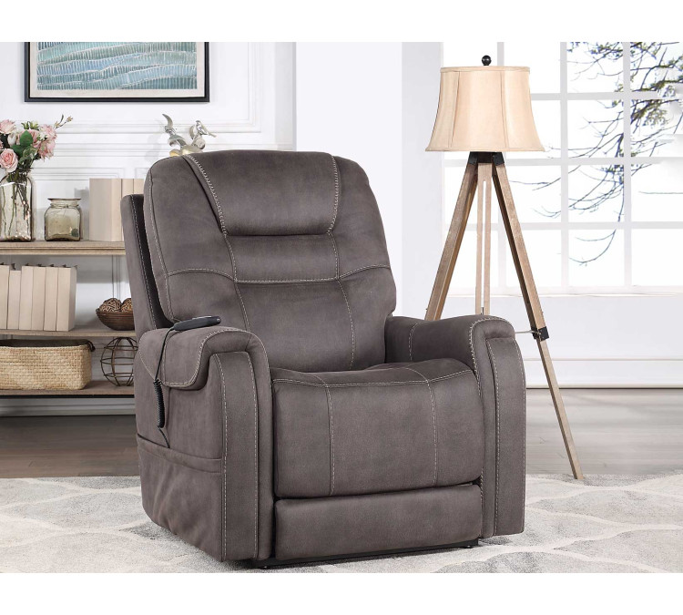 Brisbane Power Lift Chair w/Three Heat Zones - Stone