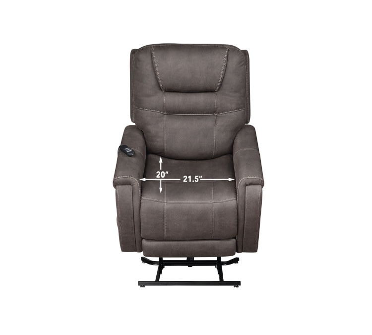 Brisbane Power Lift Chair w/Three Heat Zones - Stone