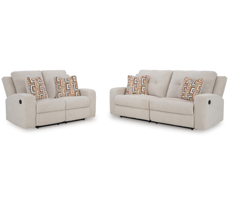 Danum Sofa and Loveseat - Stone
