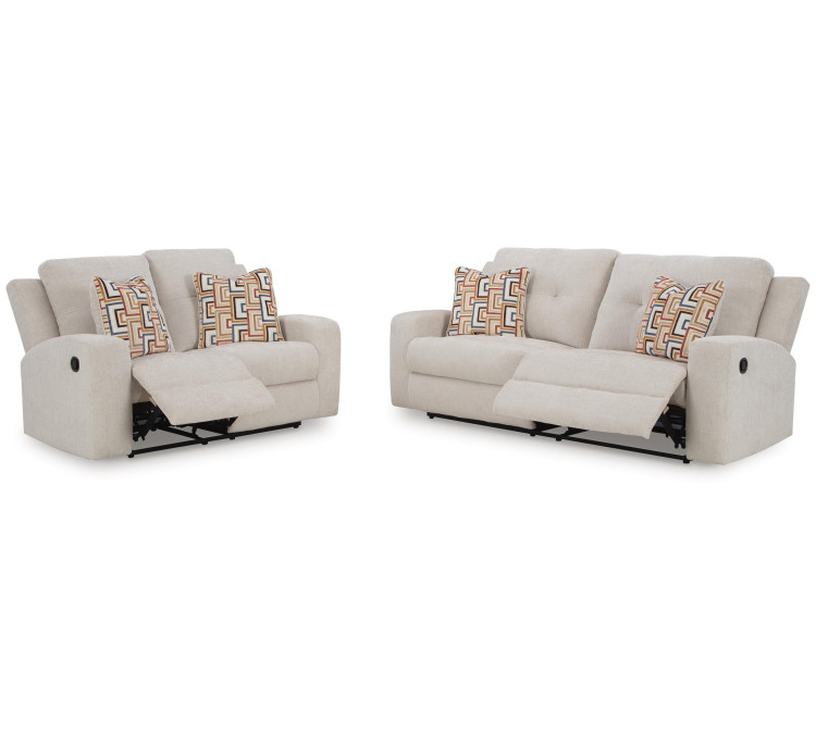 Danum Sofa and Loveseat - Stone