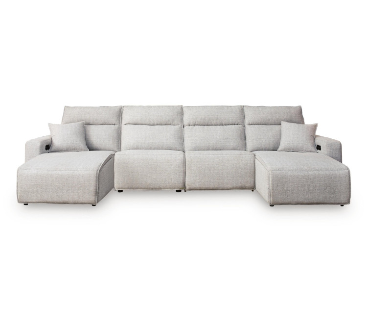Modmax II 4-Piece Power Reclining Sectional with Chaise - Stone